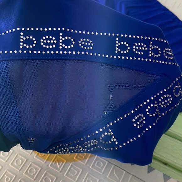 Soft blue bike shorts with lace trim and some bling - Picture 2 of 4